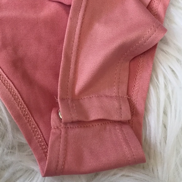 🌞Last S• Ruffles and Lace Up Bodysuit | Pink - Picture 2 of 3