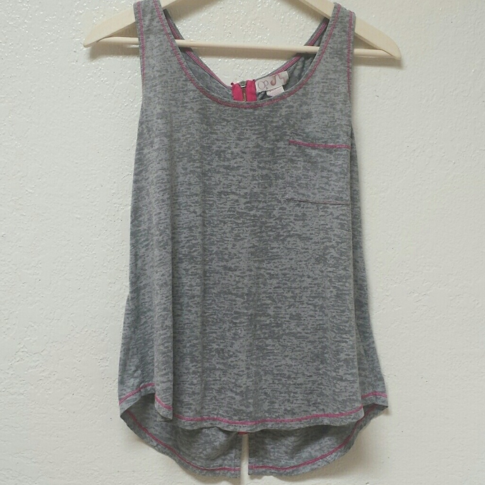 Drapey Zipper Back Pocket Tank