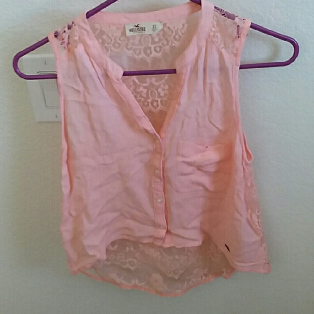 Hollister sheer blouse top
