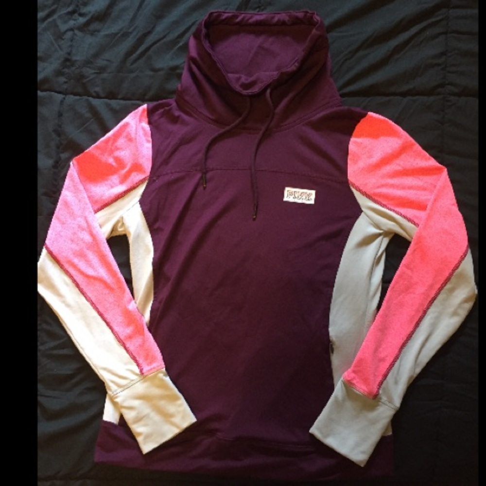 Vs Pink Pullover; Cowl Neck