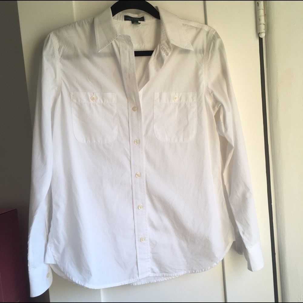 Lauren Jeans Crisp White Shirt