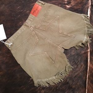 NWT One Teaspoon Juliette's Army Green OFFERS WELC