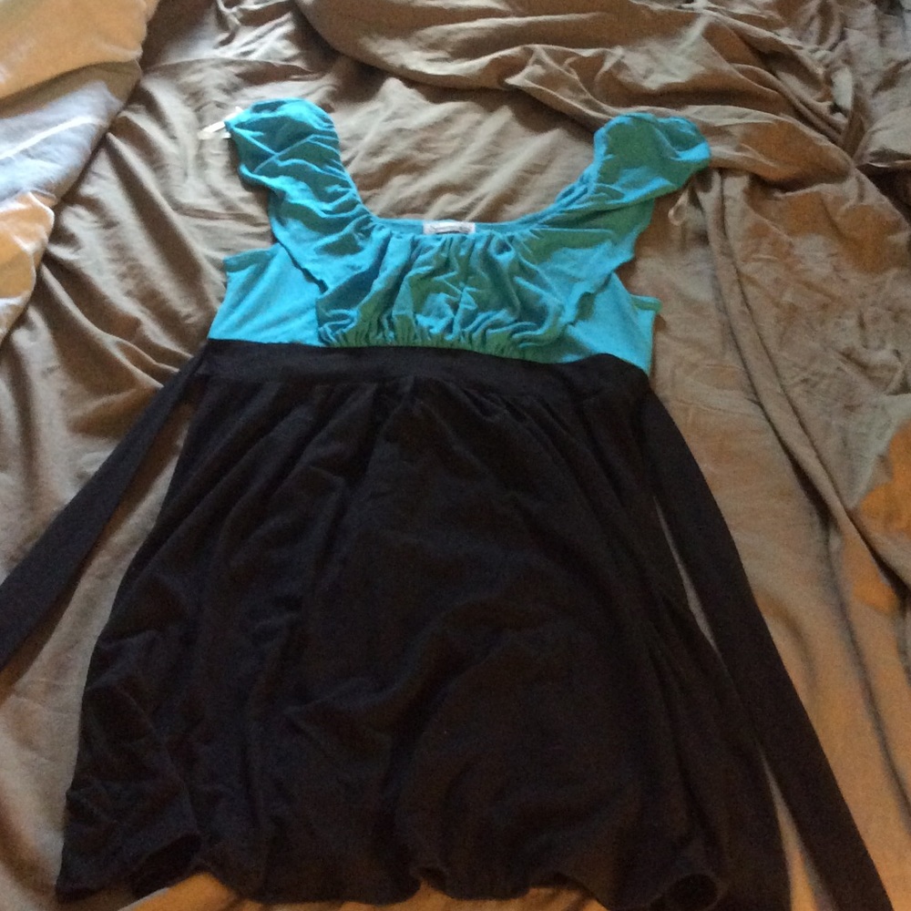 Brand new turquoise and black dress