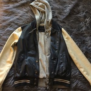 Obey women's faux leather jacket