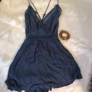 Blue feminine romper