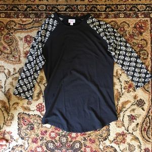LulaRoe Shirt with Shell Detail