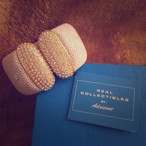 Exotic Stingray embossed cuff bracelet