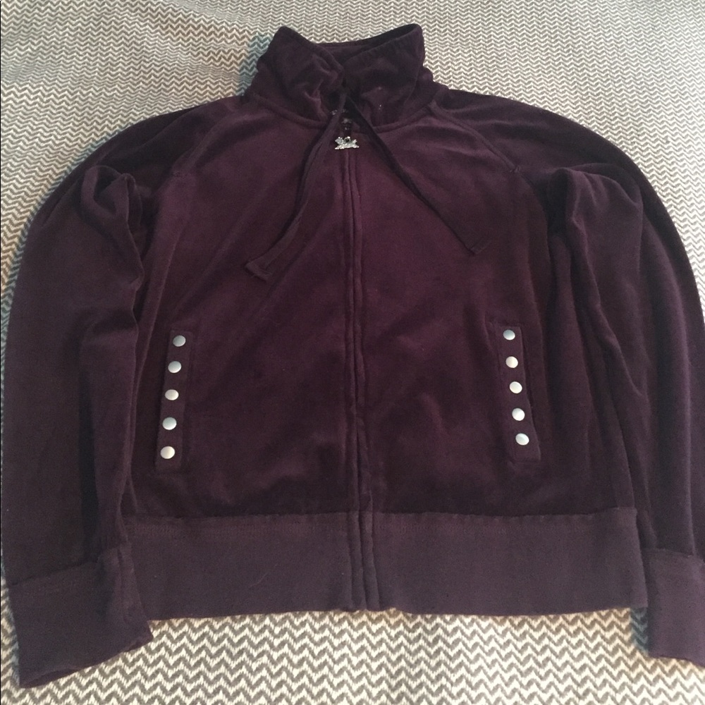 Dark Purple Velour Zipup