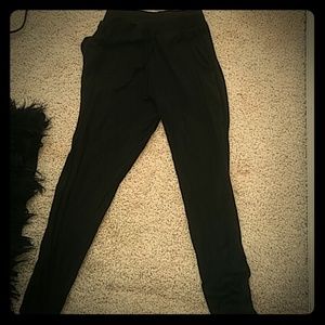 All black joggers with pockets