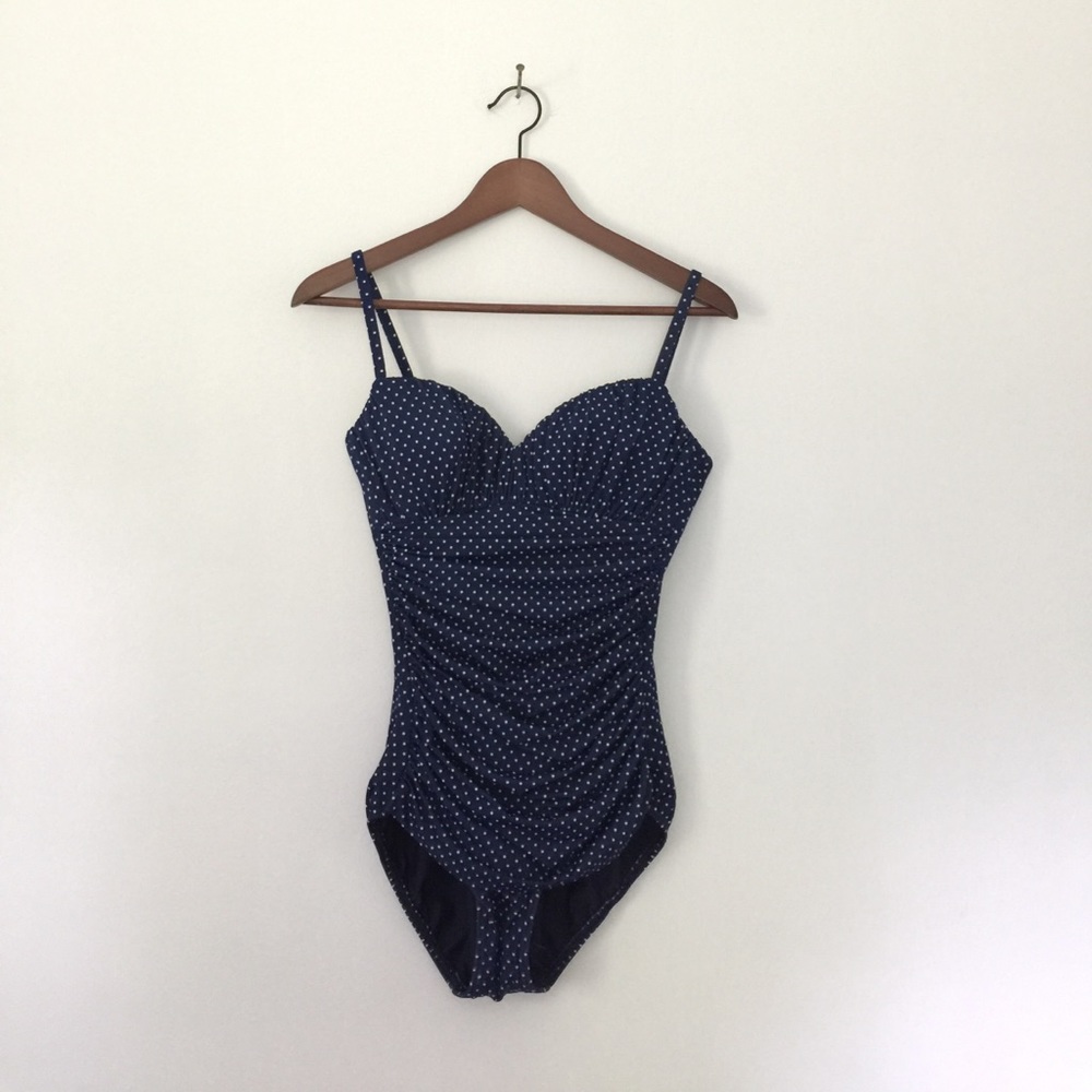 EUC Polka dot miraclesuit swimsuit