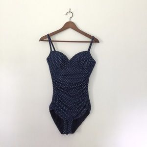 EUC Polka dot miraclesuit swimsuit