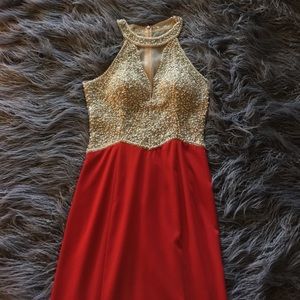 Beautiful red beaded dress