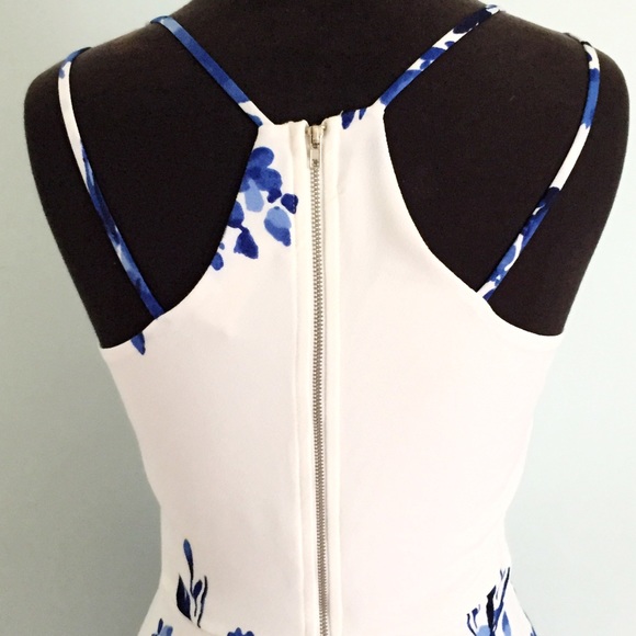 Sale! Fit and Flare Blue Floral Dress - Picture 4 of 6