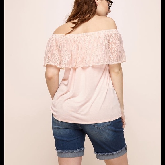 🆑 Avenue Pink off the Shoulder Top - Picture 3 of 3