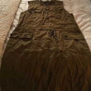 Lauren Ralph Lauren Olive Linen Dress
