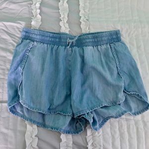 Denim Jogger Shorts