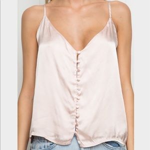 Brandy Melville Pink Silky Griffin Tank