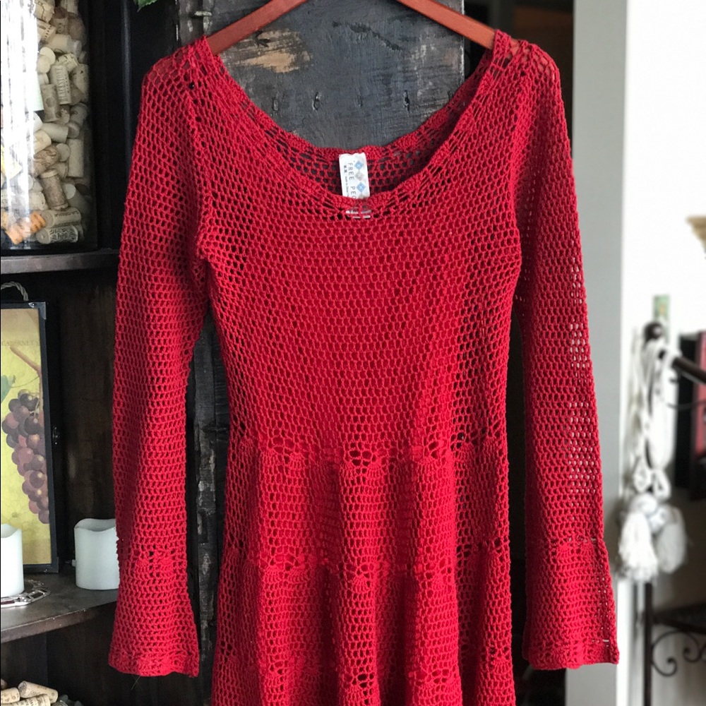 Free People Bell Crochet Mini Dress - Picture 5 of 8