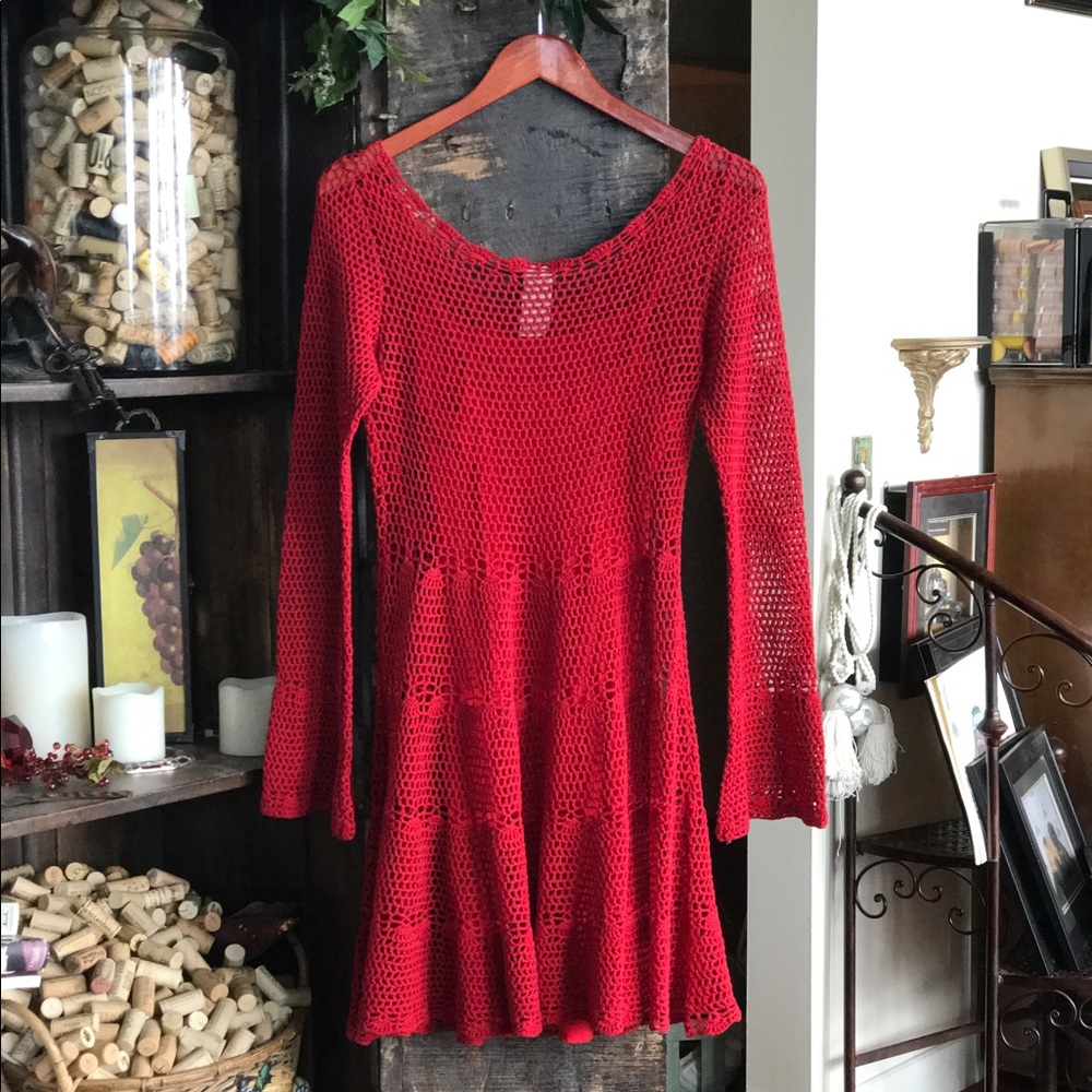 Free People Bell Crochet Mini Dress - Picture 8 of 8