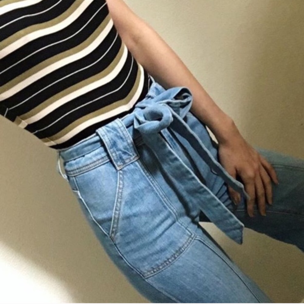 NWOT 7 For All Mankind Belted Palazzo Jeans