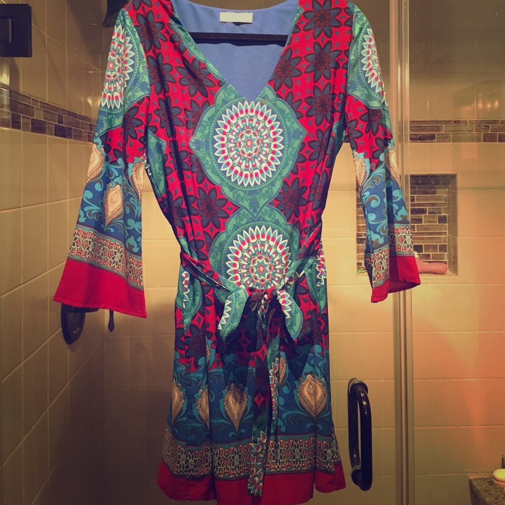 Paisley Print Shift Dress
