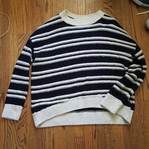 Black and white stripped over sized sweater