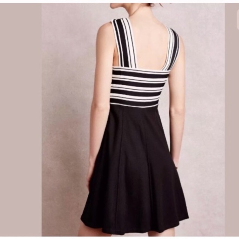 NWT Anthropologie black & white front cross dress