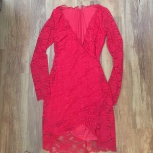BEBE red lace dress