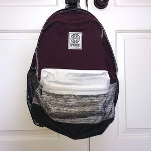 Victoria's Secret PINK maroon and black backpack