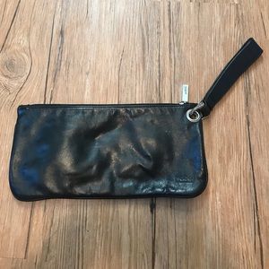 Hobo Black Leather Clutch / Wristlet