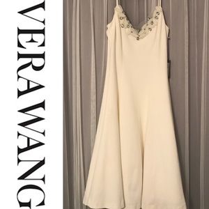 NWT White Vera Wang dress with beaded neckline