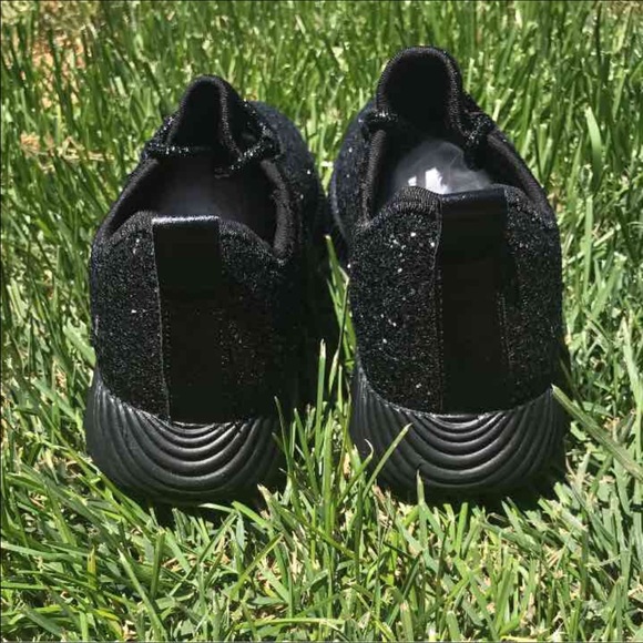 << Black Sparkle n Shine Glitter Sneakers Shoes >> - Picture 4 of 4