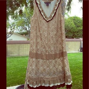 Marc Jacobs Lace Dress beige layered Sz Small