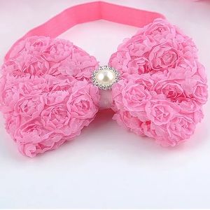 Large Pink Rose bow