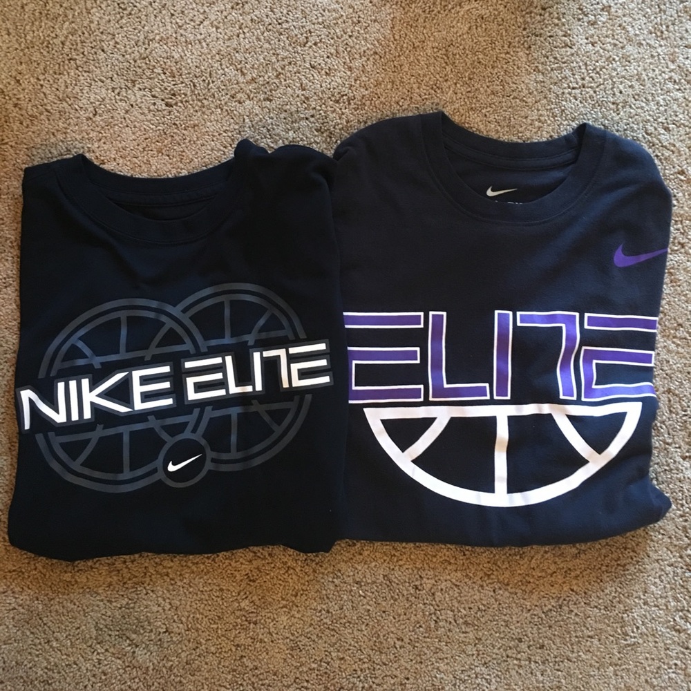 Pair of NIKE ELITE  DRI-FIT BASKETBALL SHIRTS