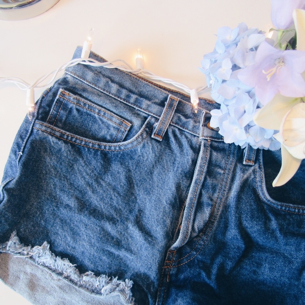 John Galt Medium Wash Shorts