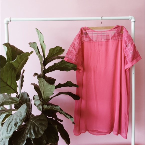 Asos curve hot pink shift dress - 18 - Picture 3 of 4