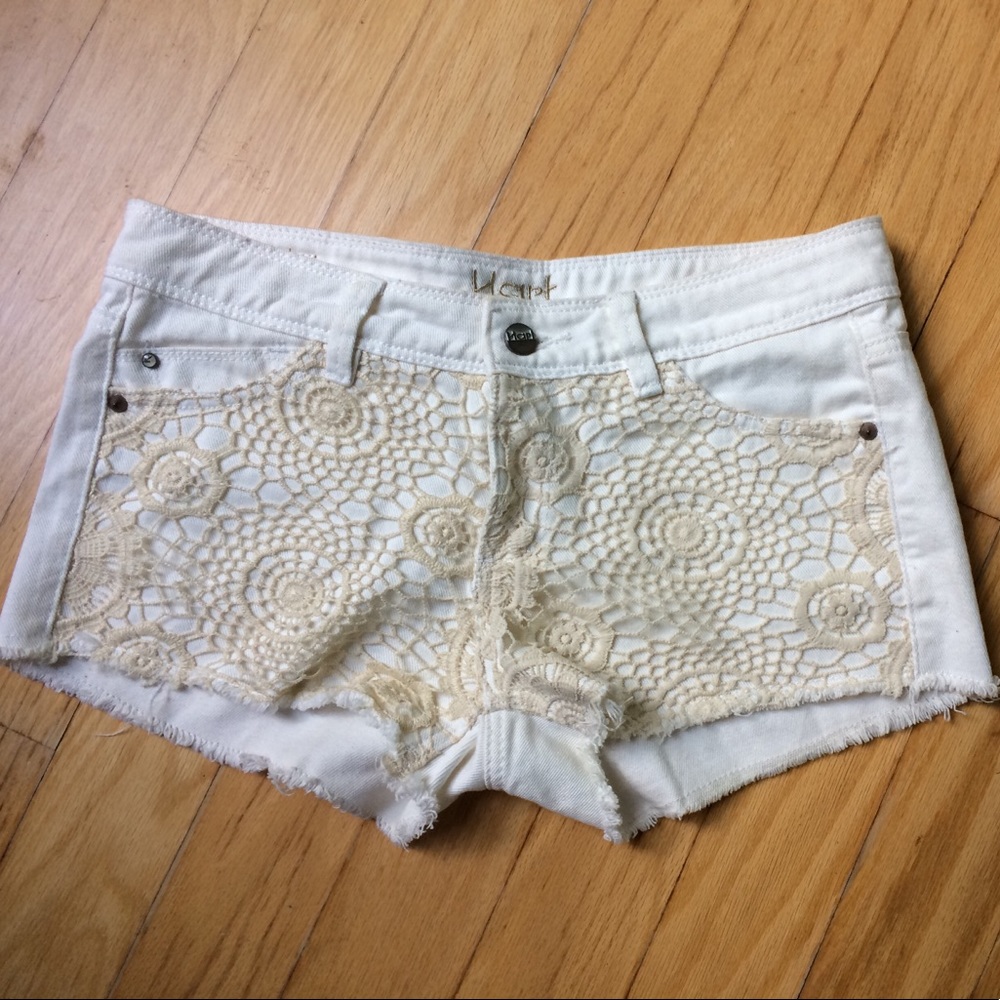 Off white jean shorts