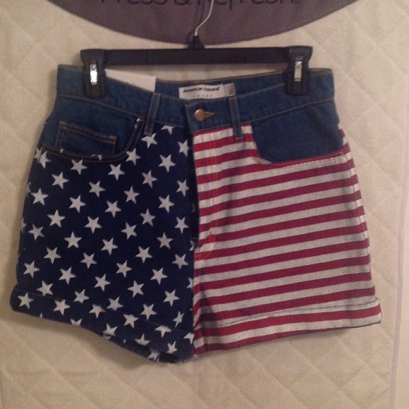American Apparel Pants - NWT Women's American flag shorts.