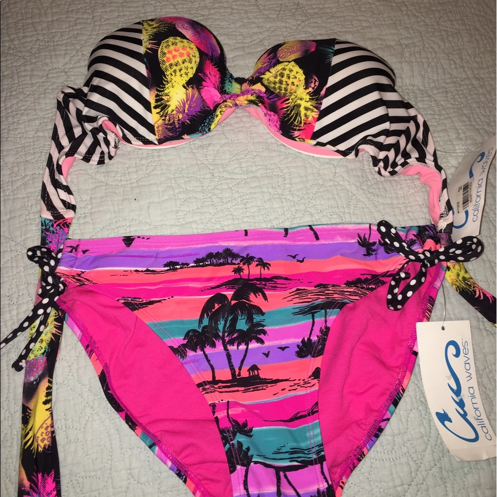 California Waves two piece bikini
