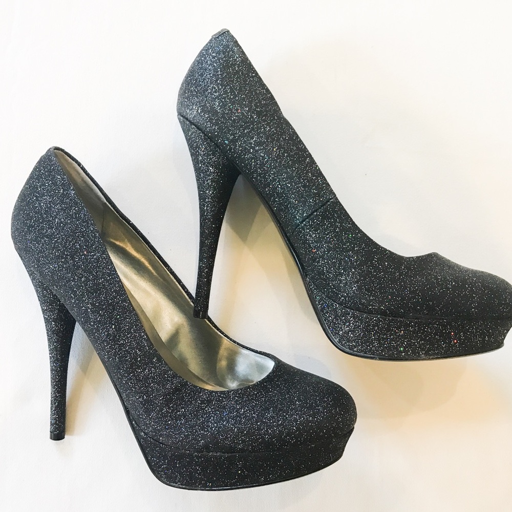 Guess Sparkly Black Heels
