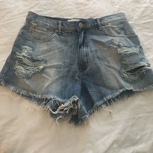 Distressed Jean Shorts