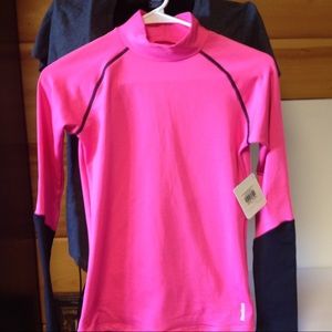 Reebok mock turtleneck play warm black pink