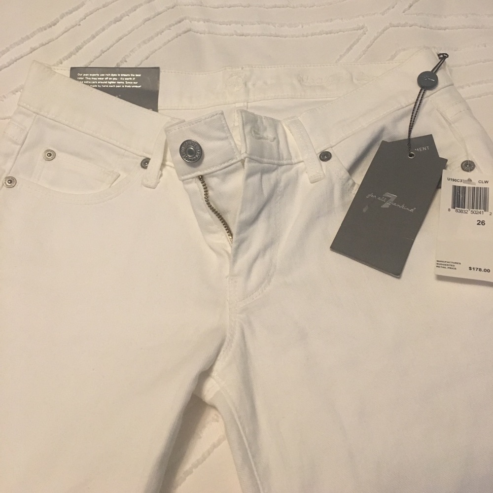 7 for all mankind white jeans