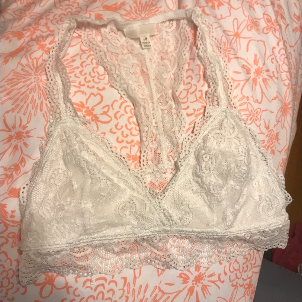 White lacy bralette never worn
