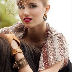 Pheasant Feather Pattern Anthropologie Blouse