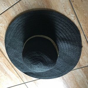 Black and gold floppy hat