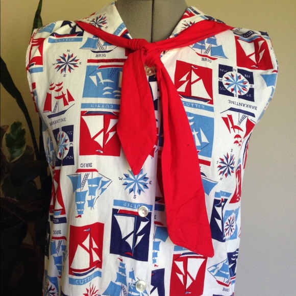 Vintage ship shirt dress - Picture 6 of 6