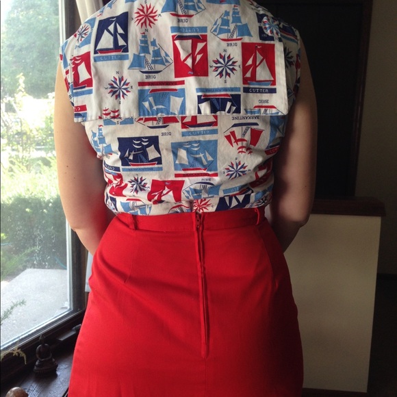 Vintage ship shirt dress - Picture 2 of 6