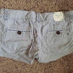 American eagle pin stripes shorts 2 blue white